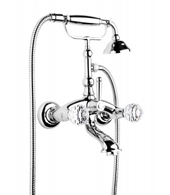 External bath mixer with shower kit
